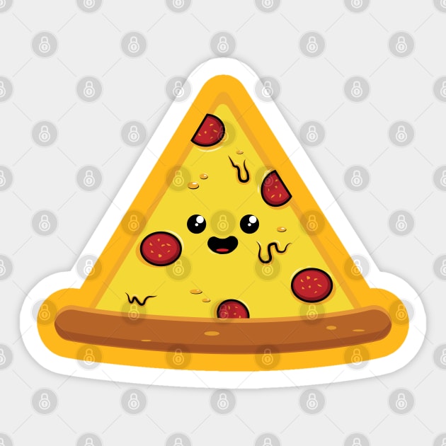 cute pizza flat design Sticker by Sarif ID